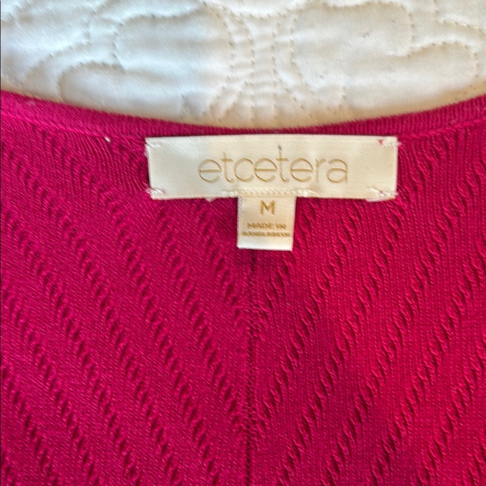 Vibrant Raspberry V-Neck Sweater - Picture 8 of 11